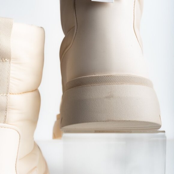 Zara Mens Quilted Boots Ski Snow Off White EU 43 US 10 Track Sole 2033/320 NWT - Picture 8 of 11